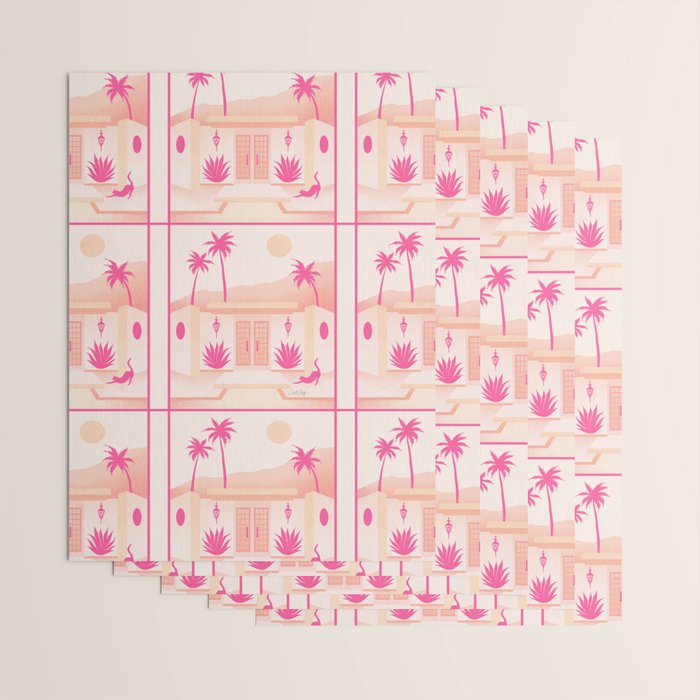 Palm Springs Home - Pink OmbrÃ© Wrapping Paper Gallery Image 3