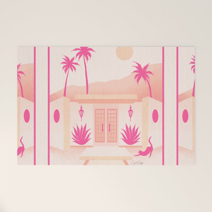 Palm Springs Home - Pink OmbrÃ© Welcome Mat Gallery Image 1