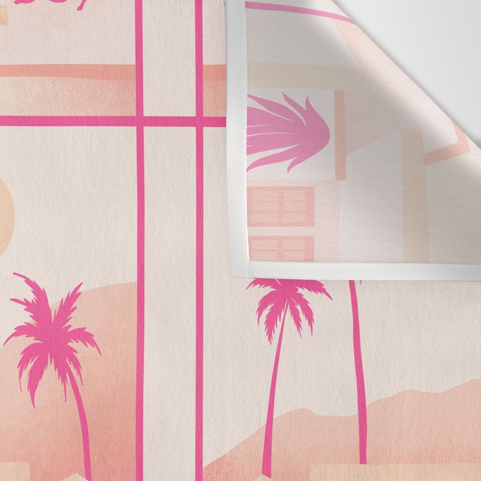 Palm Springs Home - Pink OmbrÃ© Wall Tapestry Gallery Image 3