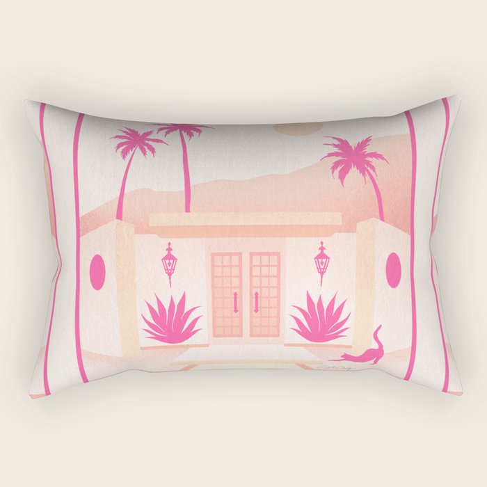 Palm Springs Home - Pink OmbrÃ© Rectangular Pillow Gallery Image 2
