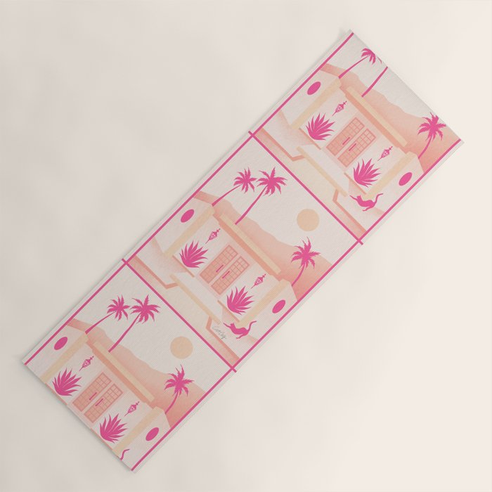 Palm Springs Home - Pink OmbrÃ© Yoga Mat Gallery Image 1