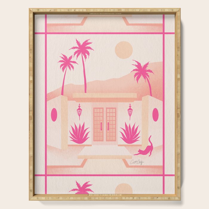 Palm Springs Home - Pink OmbrÃ© Serving Tray Gallery Image 1