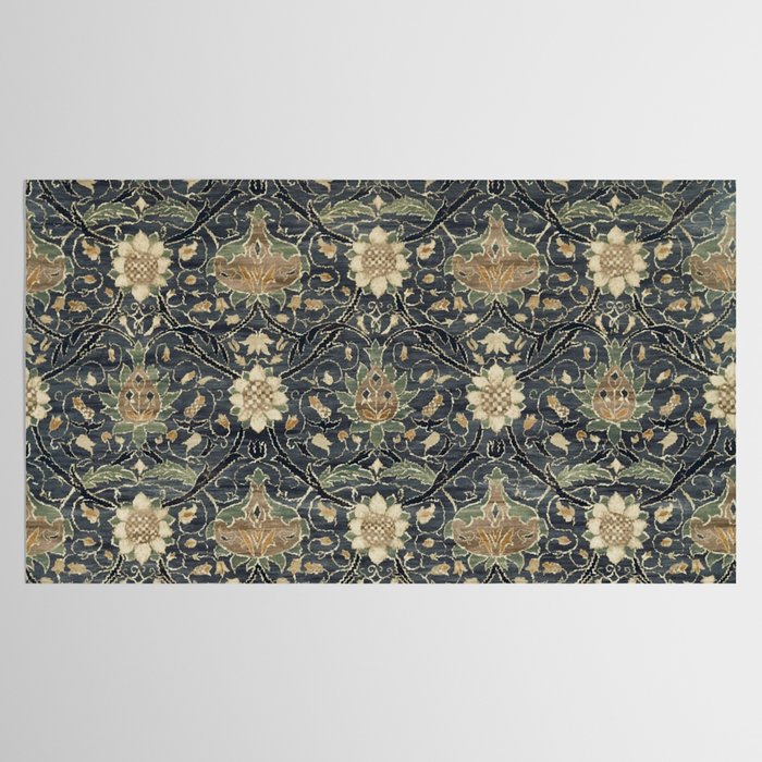 William Morris Vintage Montreal Indigo Slate Tablecloth Gallery Image 2