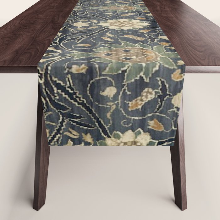 William Morris Vintage Montreal Indigo Slate Table Runner Gallery Image 1