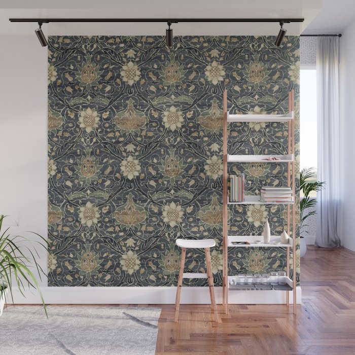 William Morris Vintage Montreal Indigo Slate Wall Mural Gallery Image 1
