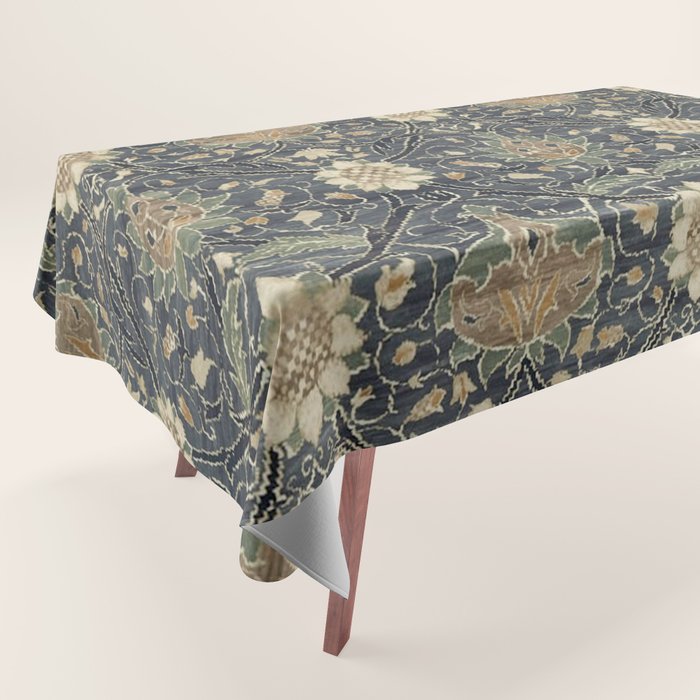 William Morris Vintage Montreal Indigo Slate Tablecloth Gallery Image 1