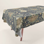 William Morris Vintage Montreal Indigo Slate Tablecloth Gallery Image 1