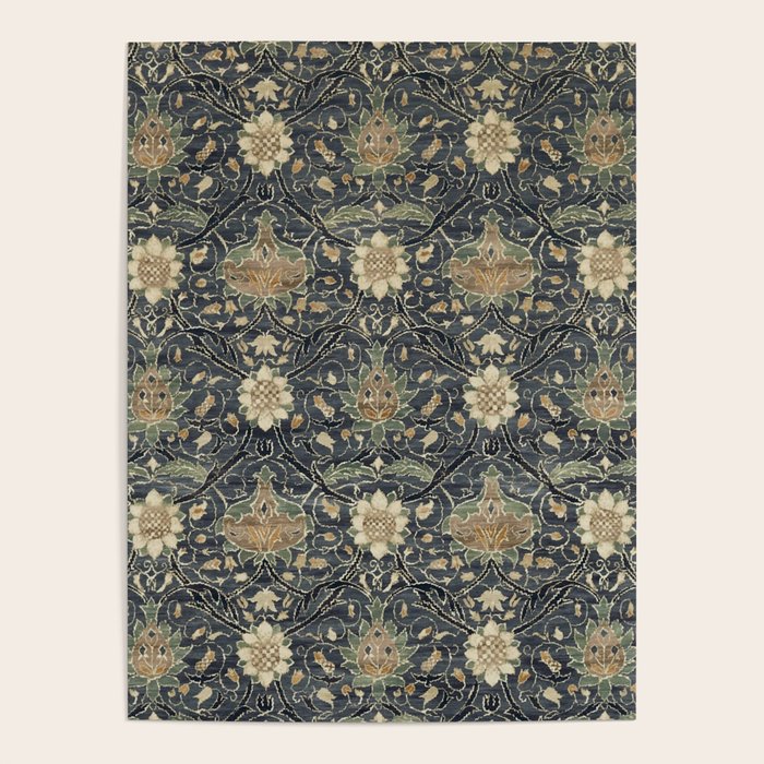 William Morris Vintage Montreal Indigo Slate Poster Gallery Image 4
