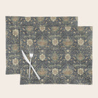 William Morris Vintage Montreal Indigo Slate Placemat Gallery Image 1