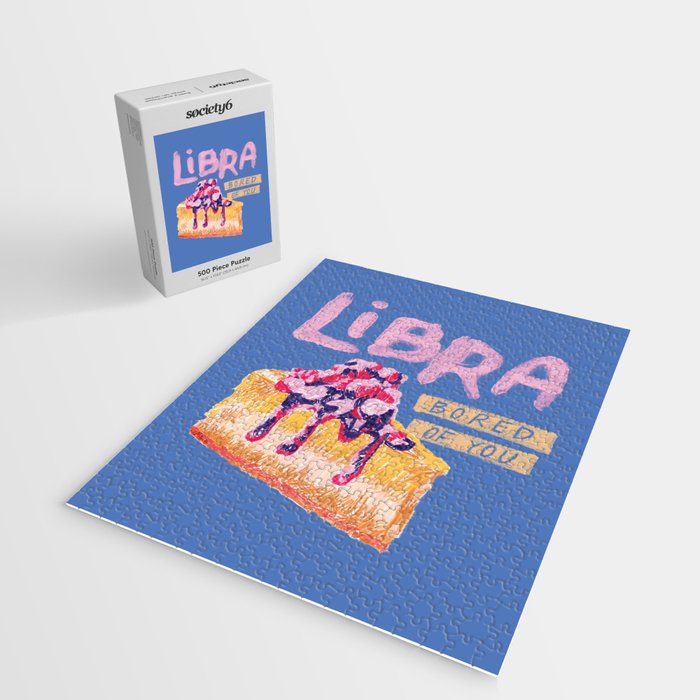 Libra Sign in Warm Blue | Zodiac Series Jigsaw Puzzle Gallery Image 2