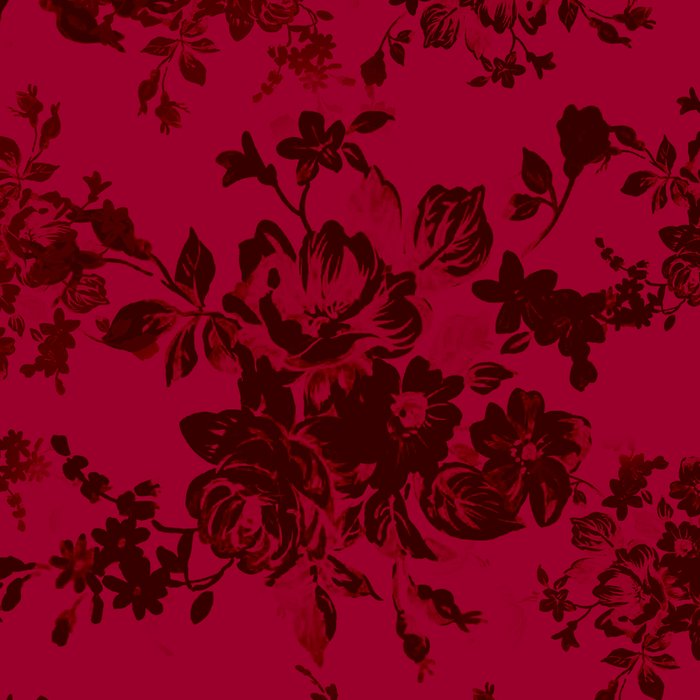 Vintage black gray red bohemian floral pattern Coffee Mug Gallery Image 2