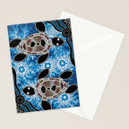 Authentic Aboriginal Art - Sea Turtles Stationery Card Gallery Image 2