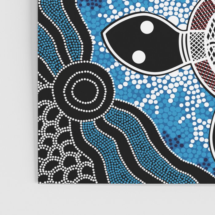 Authentic Aboriginal Art - Sea Turtles Poster Gallery Image 3