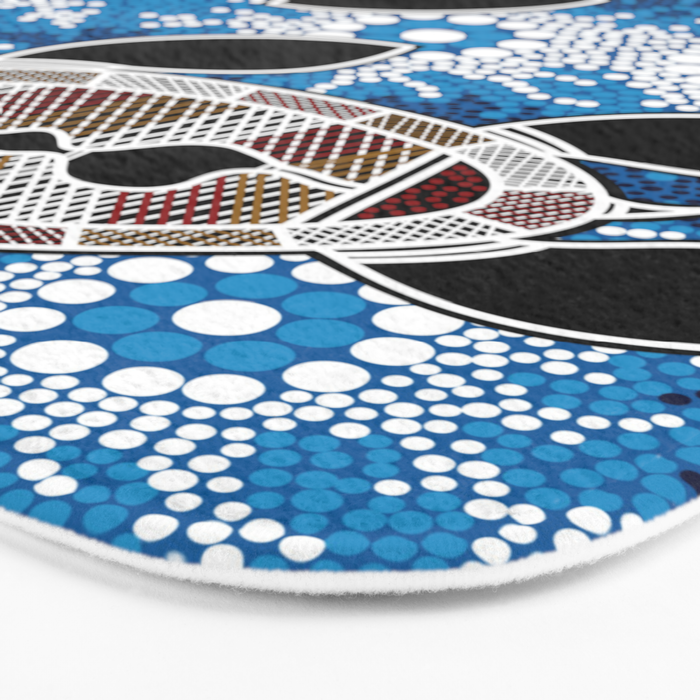 Authentic Aboriginal Art - Sea Turtles Bath Mat Gallery Image 3