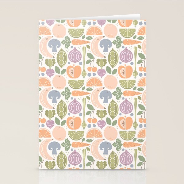 Fruits and Veggies 2025 Calendar Pastel Stationery Card Gallery Image 2