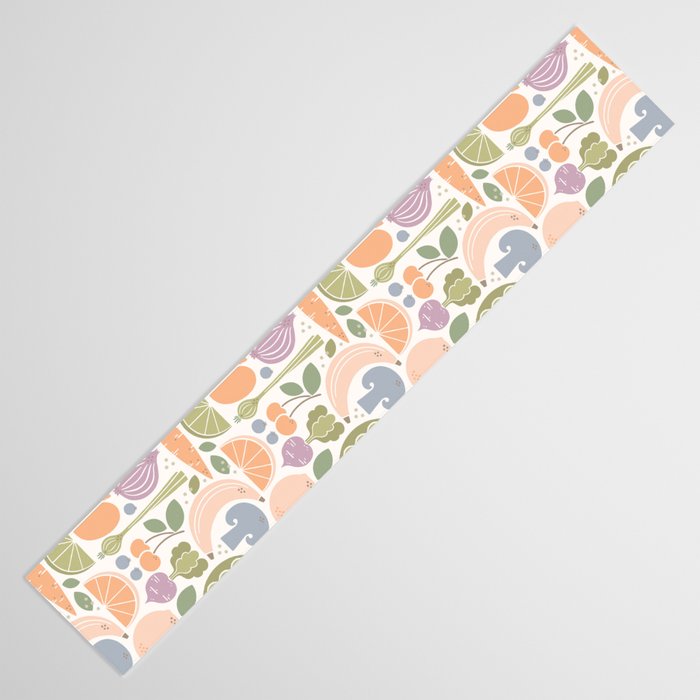 Fruits and Veggies 2025 Calendar Pastel Table Runner Gallery Image 3