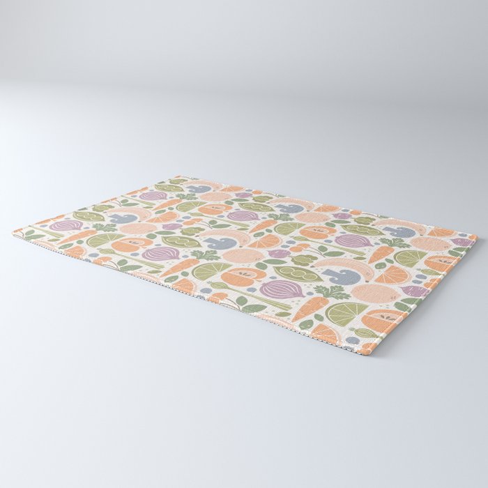 Fruits and Veggies 2025 Calendar Pastel Rug Gallery Image 3