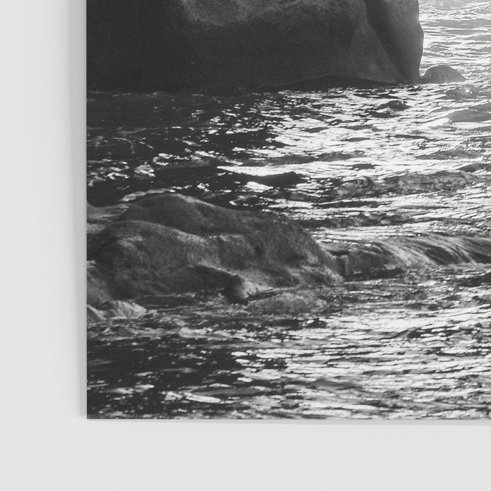 Sunrays Through The Arch. Del Medio Beach. At Sunrise. Bw Poster Gallery Image 3