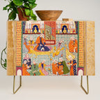  Zulaykhaâs friends cutting their fingers at the sight of Joseph Antique Islamic Art  Credenza Gallery Image 1