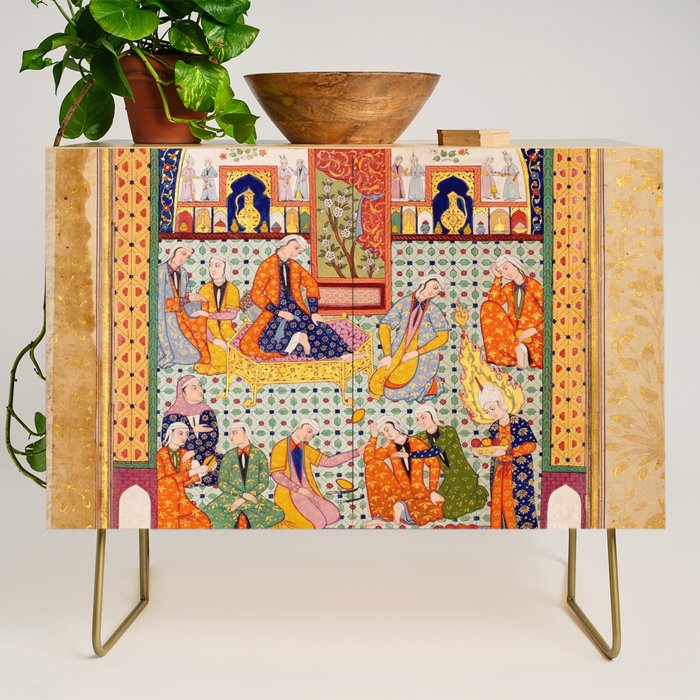  Zulaykhaâs friends cutting their fingers at the sight of Joseph Antique Islamic Art  Credenza Gallery Image 1
