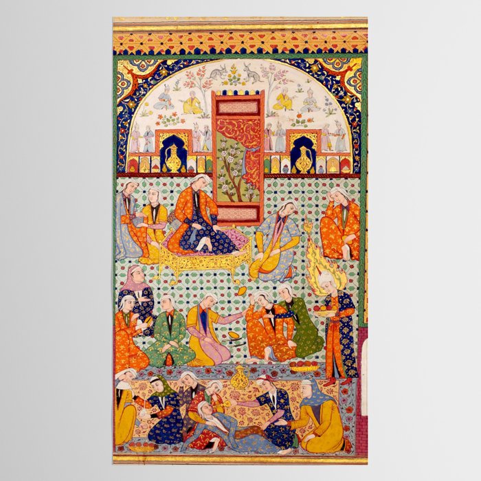  Zulaykhaâs friends cutting their fingers at the sight of Joseph Antique Islamic Art  Tablecloth Gallery Image 2