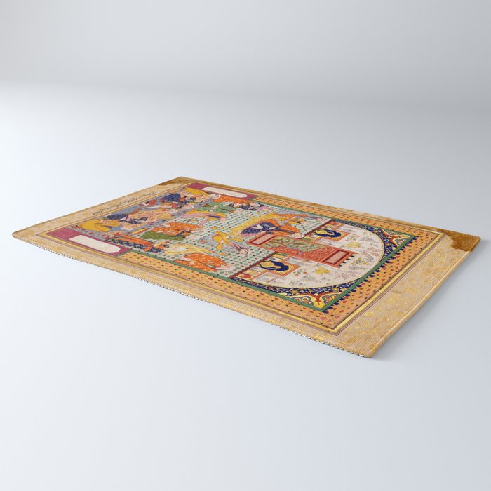  Zulaykhaâs friends cutting their fingers at the sight of Joseph Antique Islamic Art  Rug Gallery Image 3