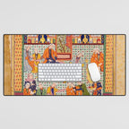 Zulaykhaâs friends cutting their fingers at the sight of Joseph Antique Islamic Art  Desk Mat Gallery Image 1