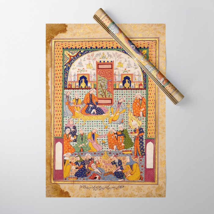  Zulaykhaâs friends cutting their fingers at the sight of Joseph Antique Islamic Art  Wrapping Paper Gallery Image 1