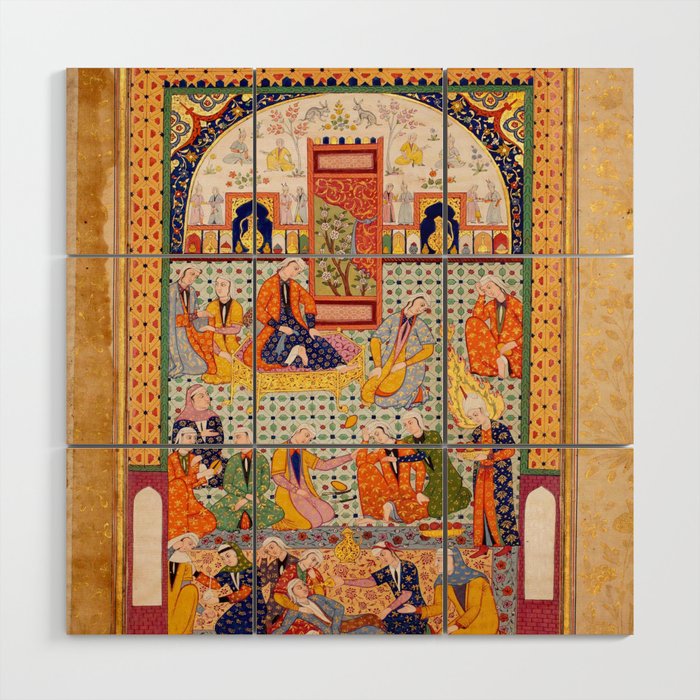  Zulaykhaâs friends cutting their fingers at the sight of Joseph Antique Islamic Art  Wood Wall Art Gallery Image 1