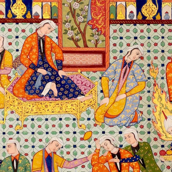  Zulaykhaâs friends cutting their fingers at the sight of Joseph Antique Islamic Art  Coffee Mug Gallery Image 2