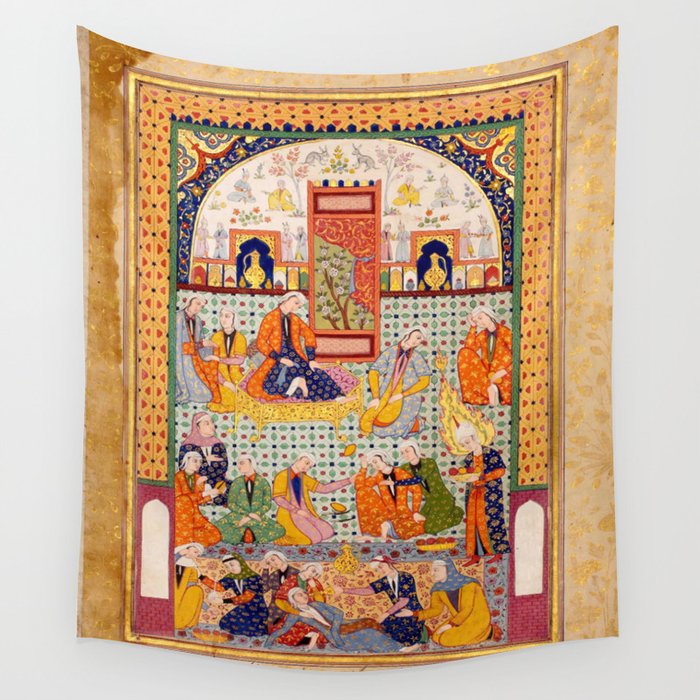  Zulaykhaâs friends cutting their fingers at the sight of Joseph Antique Islamic Art  Wall Tapestry Gallery Image 4