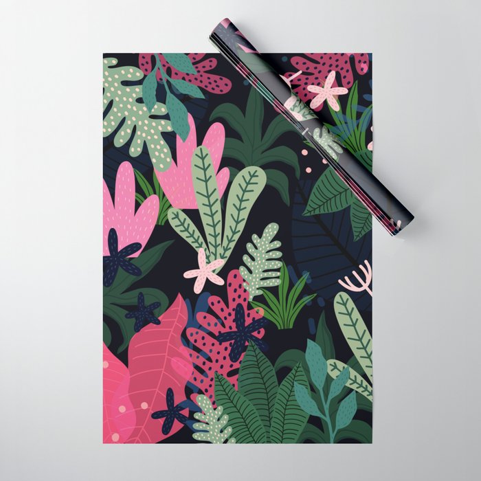 Into the jungle - deep night Wrapping Paper Gallery Image 1