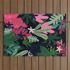 Into the jungle - deep night Outdoor Rug Gallery Image 1