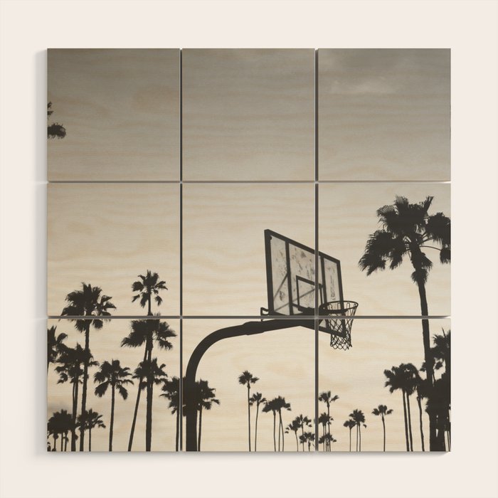 Palms and Hoops Wood Wall Art Gallery Image 1