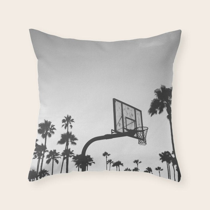 Palms and Hoops Throw Pillow Gallery Image 1