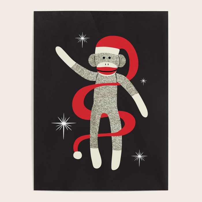 Sock Monkey Santa Poster Gallery Image 4