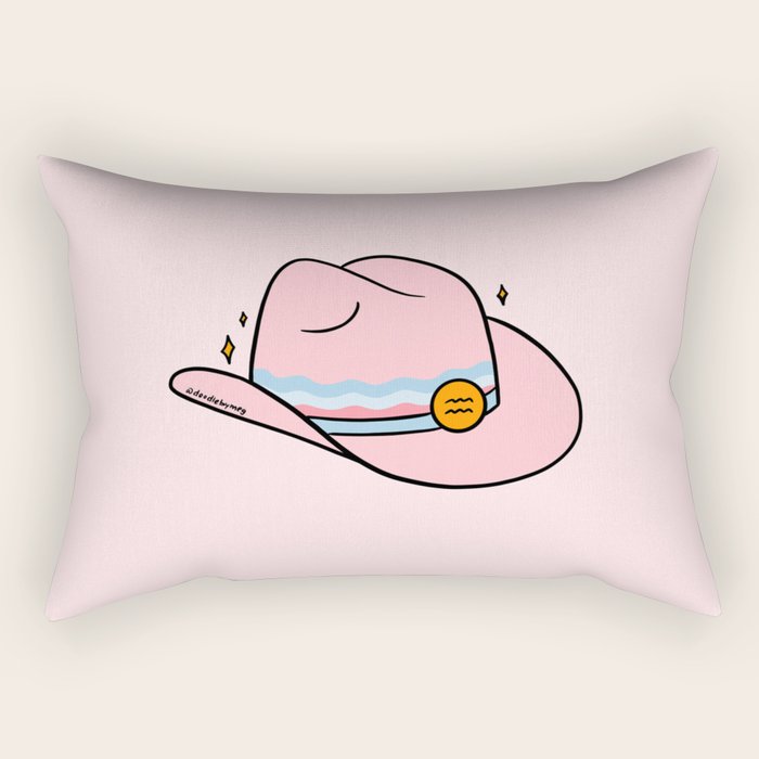 Aquarius Cowboy Hat Rectangular Pillow Gallery Image 2