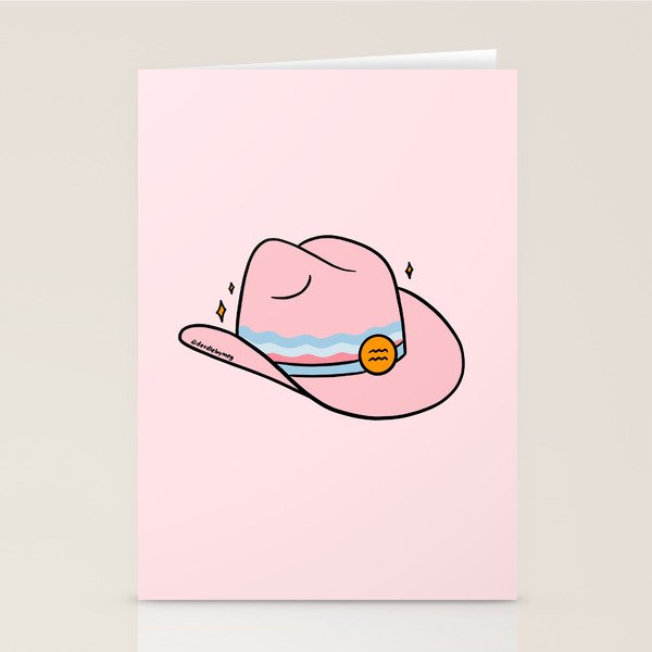 Aquarius Cowboy Hat Stationery Card Gallery Image 2