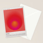 Leo Astrology Zodiac Aura Gradient Art Print Stationery Card Gallery Image 2