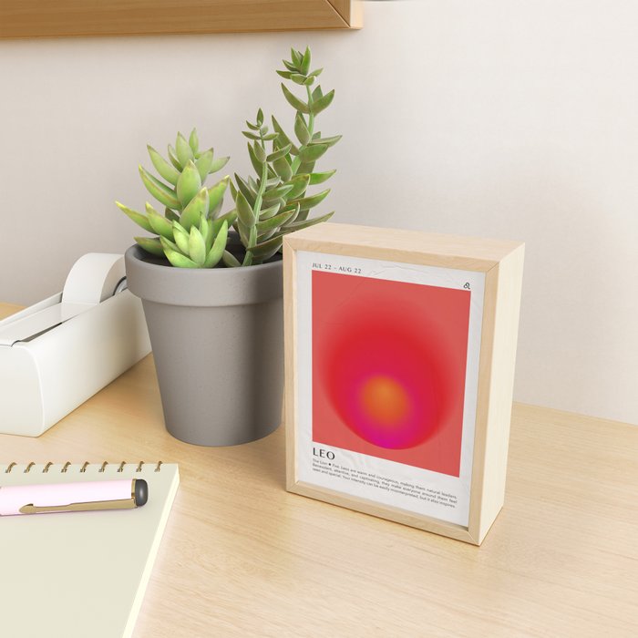 Leo Astrology Zodiac Aura Gradient Art Print Mini Art Print Gallery Image 2