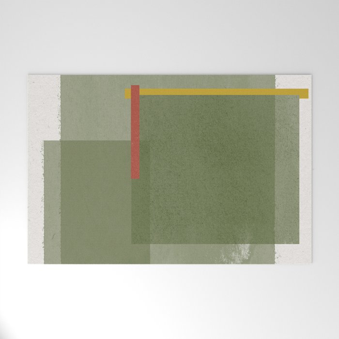 Modernist Green Objects Welcome Mat Gallery Image 1