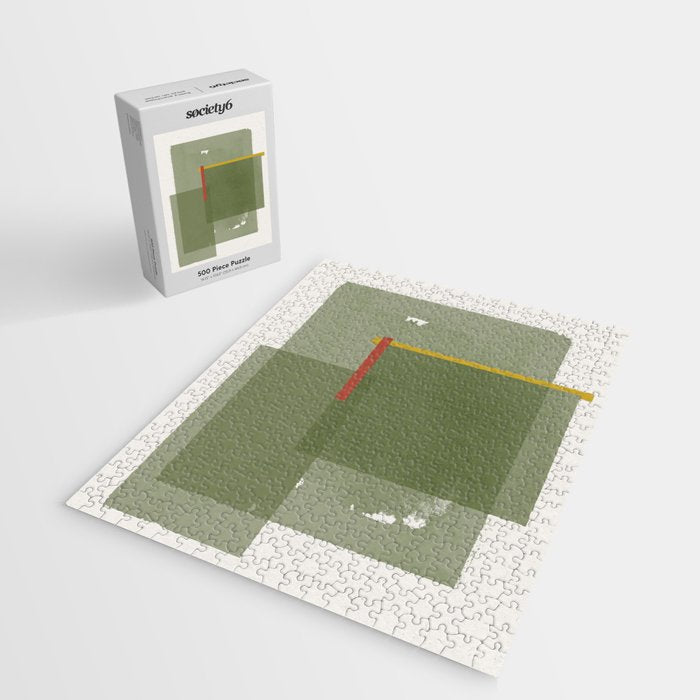 Modernist Green Objects Jigsaw Puzzle Gallery Image 2