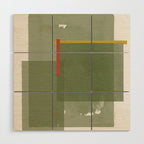 Modernist Green Objects Wood Wall Art Gallery Image 1