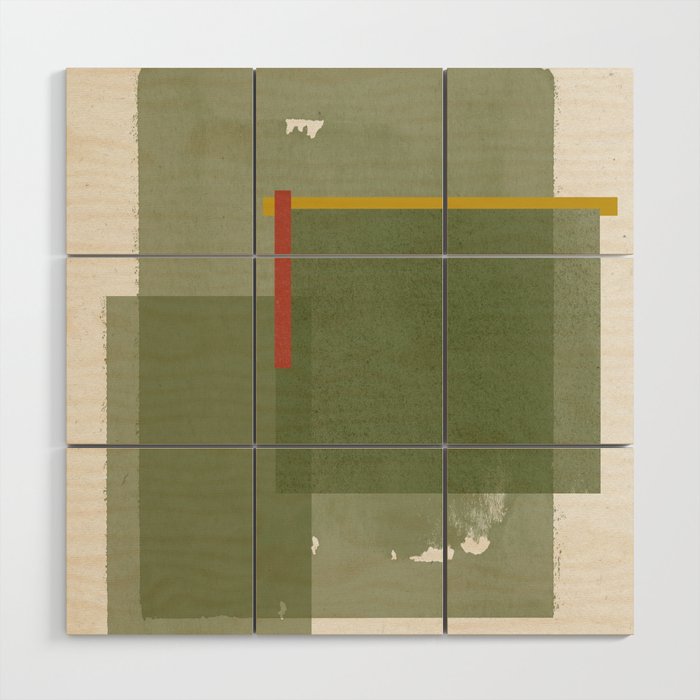 Modernist Green Objects Wood Wall Art Gallery Image 1