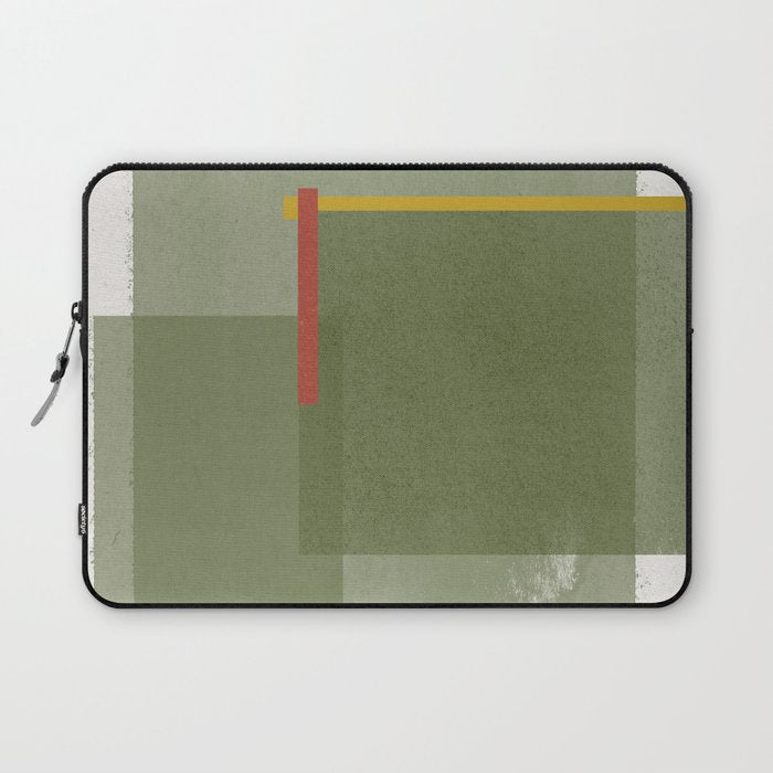 Modernist Green Objects Laptop Sleeve Gallery Image 1