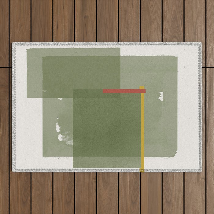 Modernist Green Objects Outdoor Rug Gallery Image 1