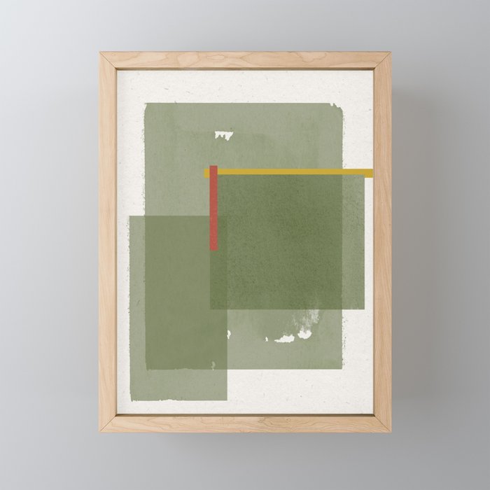 Modernist Green Objects Mini Art Print Gallery Image 1