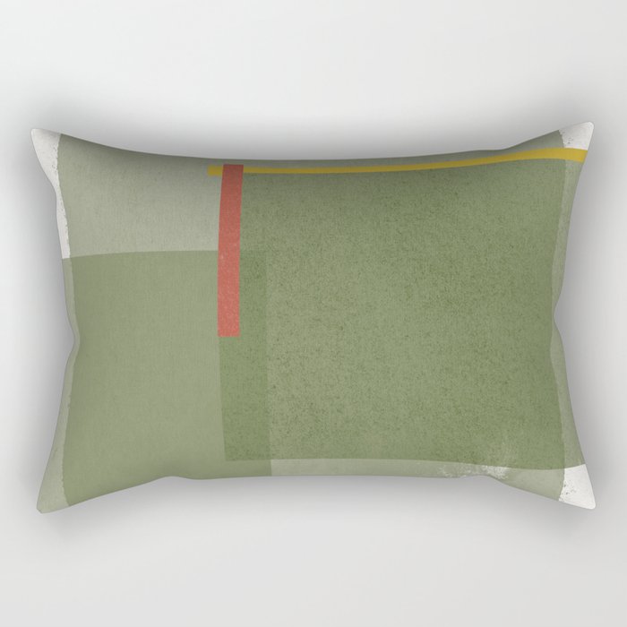 Modernist Green Objects Rectangular Pillow Gallery Image 2