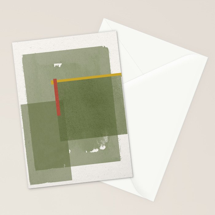Modernist Green Objects Stationery Card Gallery Image 2