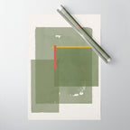 Modernist Green Objects Wrapping Paper Gallery Image 1
